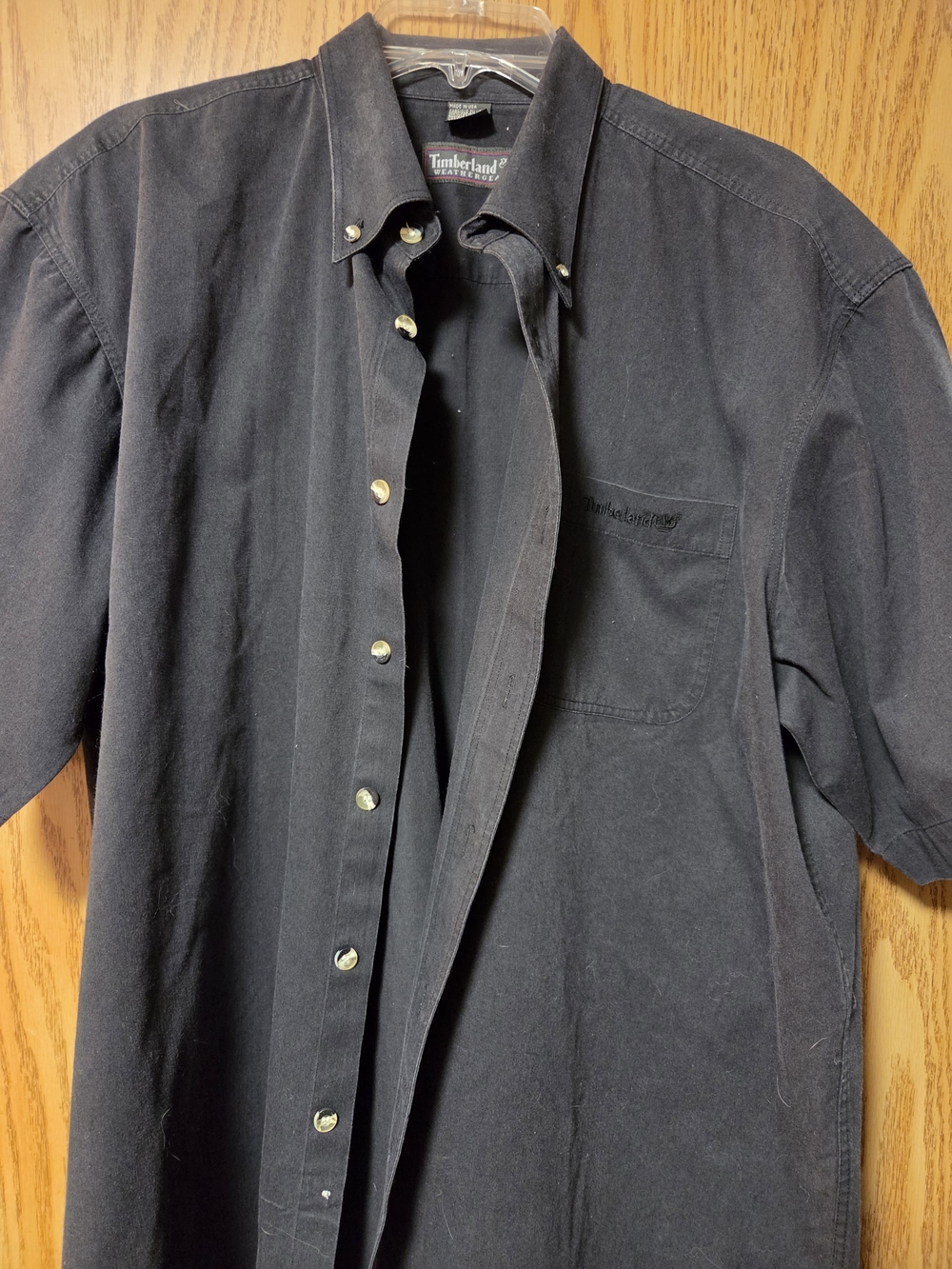 Timberland Men’s Black Button-Down Short Sleeve Shirt Size Xl